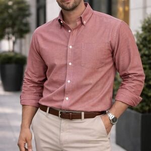 Banana Republic Men's Casual Brick Button-Down Shirt